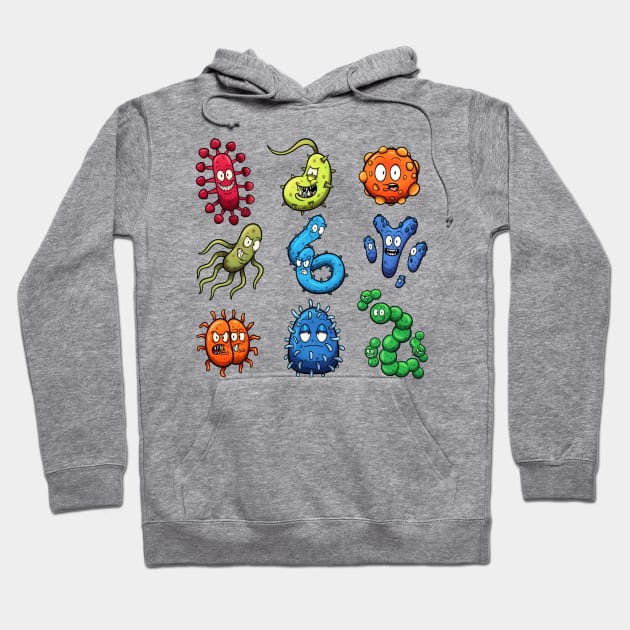 Viruses and Mircobes Hoodie by TheMaskedTooner